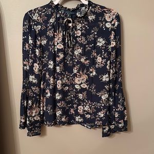 Lucky Brand Floral Bell Sleeve Top